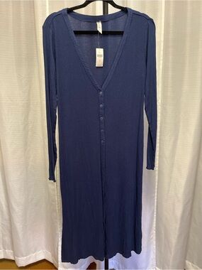 Anthropologie Daily Practice cardigan dress in navy NWT | size small